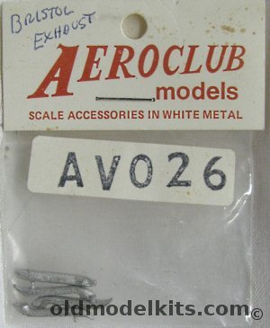 Aeroclub 1/72 (4) Bristol Engine Exhaust Pipes, AV026 plastic model kit